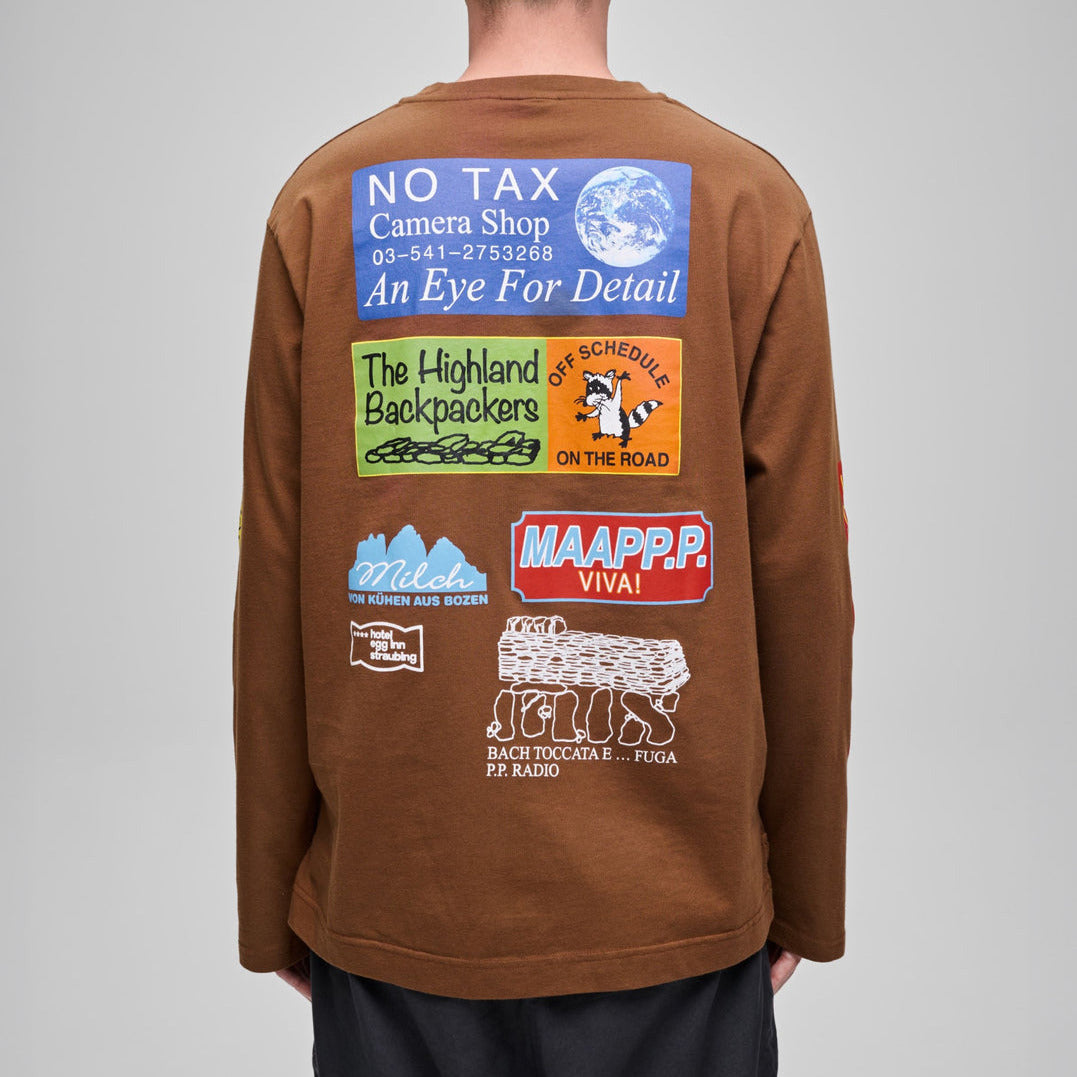 T-shirt maniche lunghe Maap Public Possession - Marrone