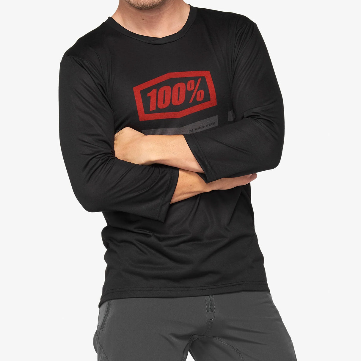 Maglia 100% Airmatic 3/4 - Nero rosso - N