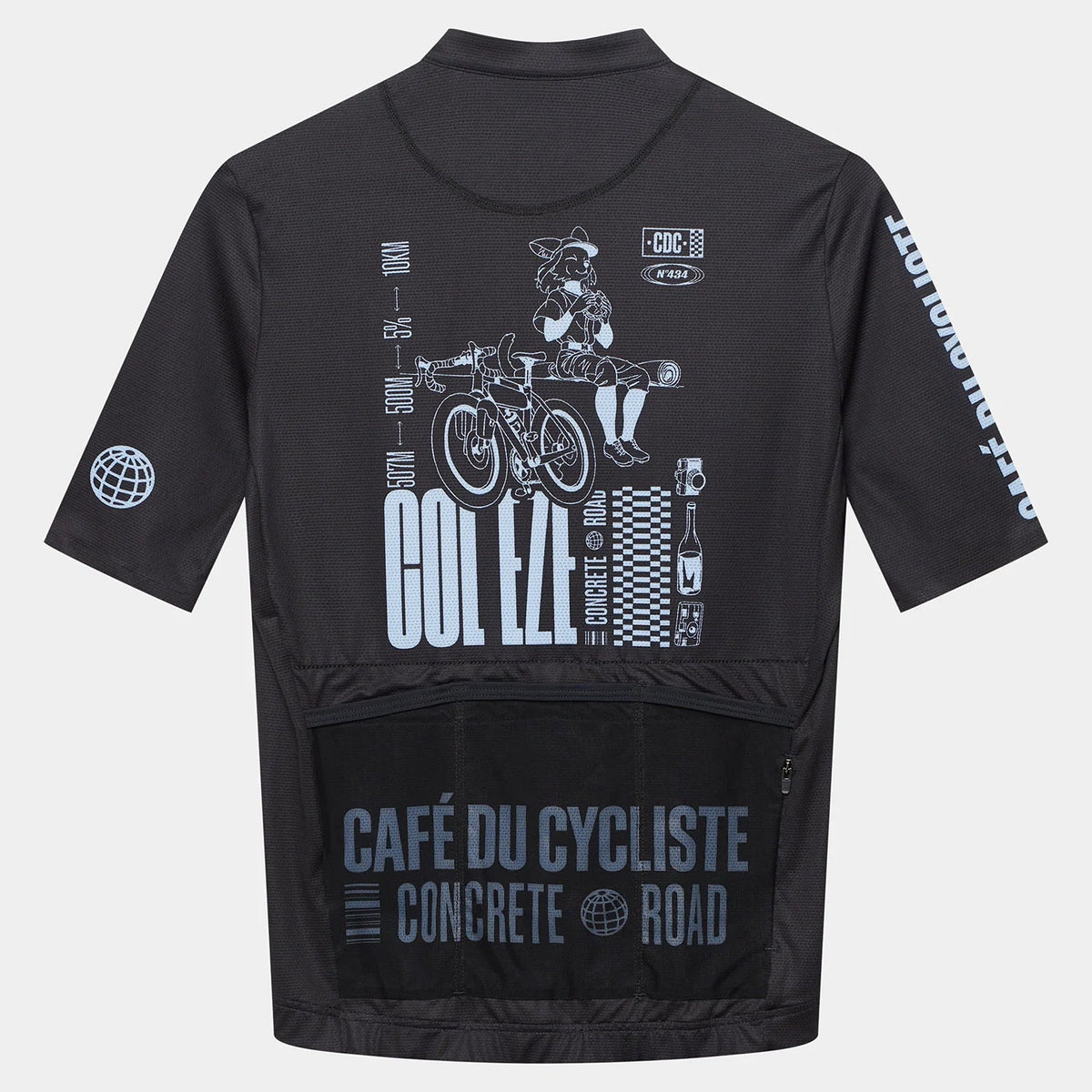 Cafe du Cycliste Eze jersey - Black | All4cycling Cafe du Cycliste Eze jersey - Black | All4cycling