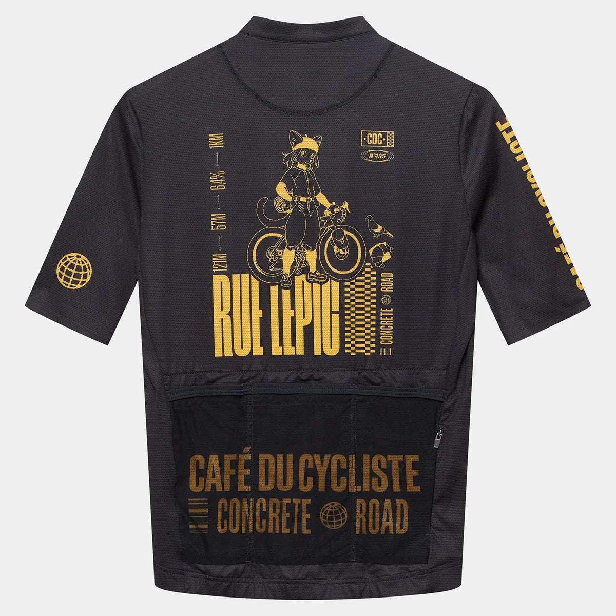 Cafe du Cycliste Paris jersey - Black | All4cycling Cafe du Cycliste Paris jersey - Black | All4cycling