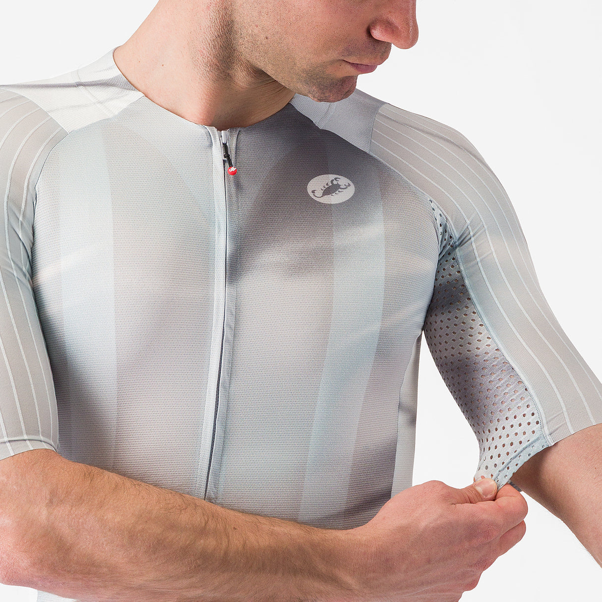 Maglia Castelli Aero Race 8S - Grigio chiaro Castelli