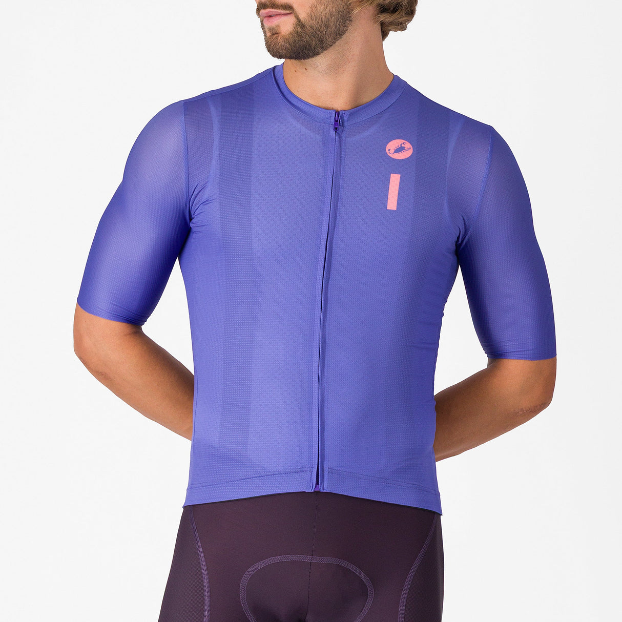 Maglia Castelli Drittone Logo - Viola Castelli