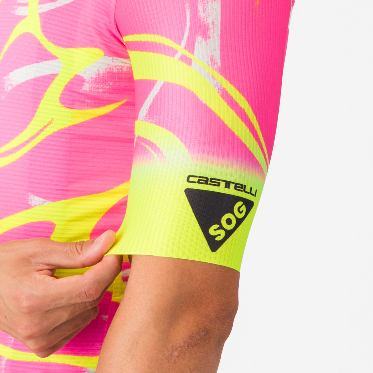 Maglia Castelli Espresso SOG Ltd - Rosa giallo Castelli