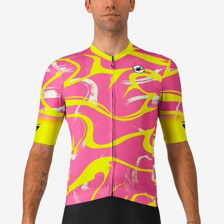 Maglia Castelli Espresso SOG Ltd - Rosa giallo Castelli