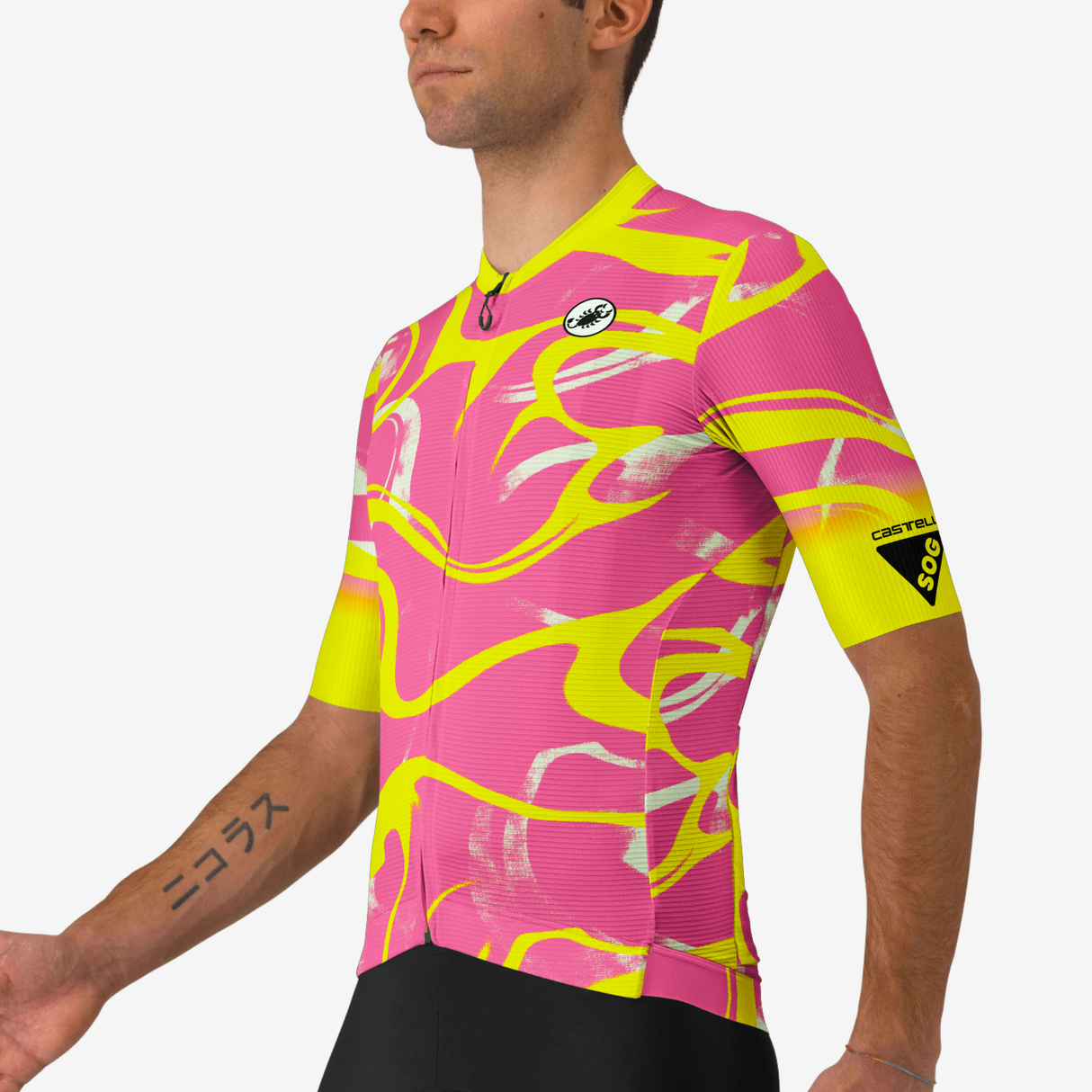 Maglia Castelli Espresso SOG Ltd - Rosa giallo Castelli