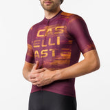 Maglia Castelli Stratus Logo - Bordeaux Castelli