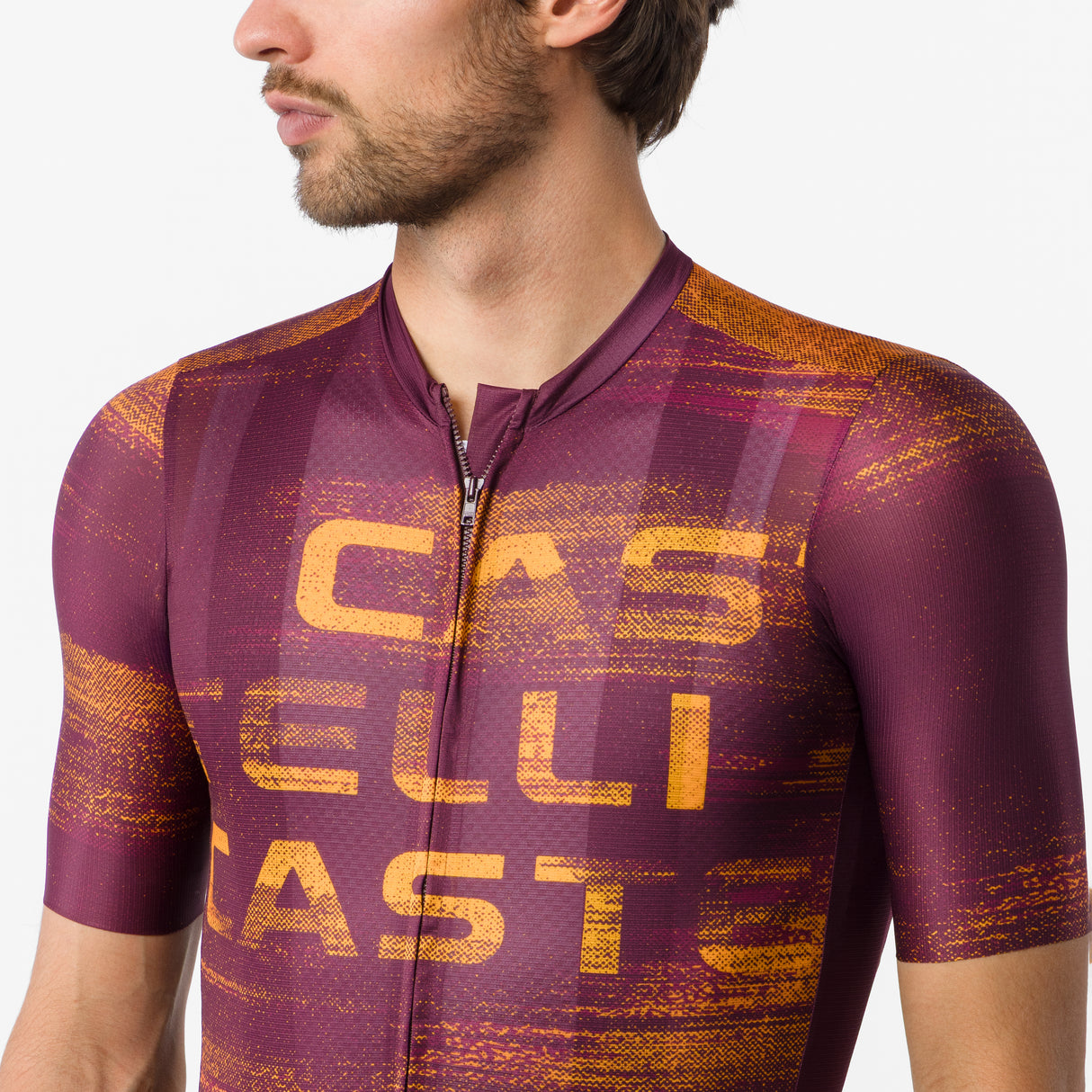 Maglia Castelli Stratus Logo - Bordeaux Castelli
