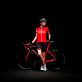 Maglia Donna Pinarello Fusion Think Asymmetric - Rosso Pinarello