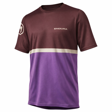 Maglia Endura SingleTrack Core T 2 - Bordeaux Endura