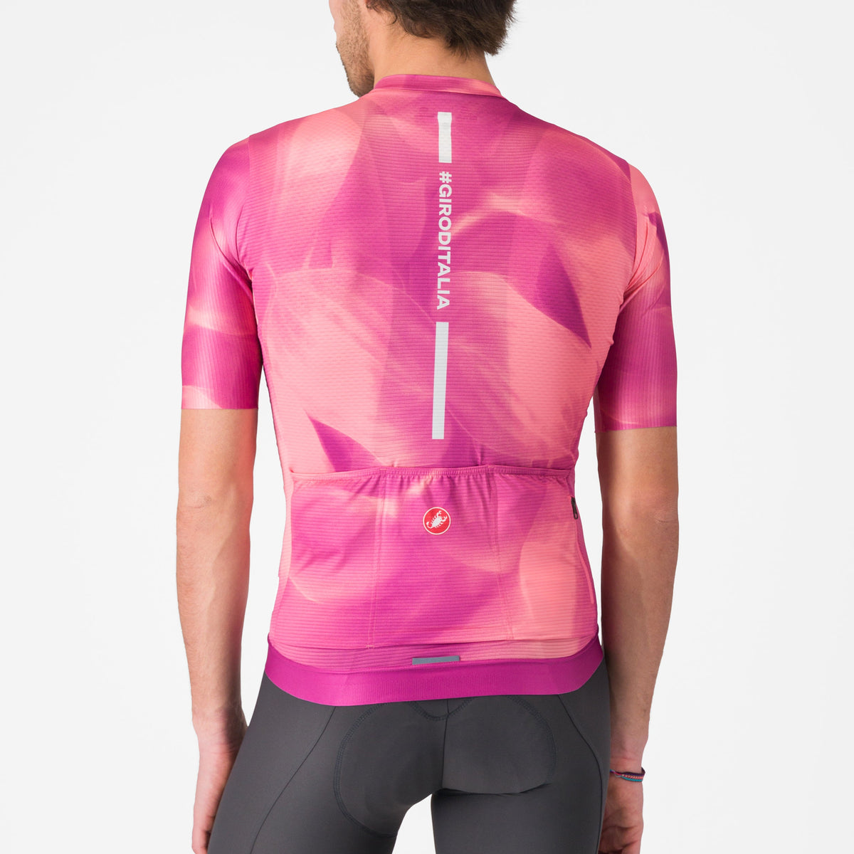 Maglia Ufficiale Castelli Giro D'Italia Rosa - Jersey Ciclismo Uomo Rosa In Cotone, Taglie M E XXL