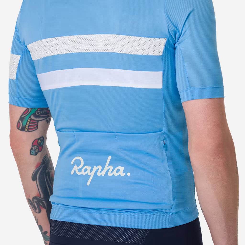 Maglia Rapha Brevet Lightweight - Azzurro Rapha