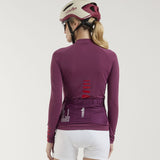Maillot mujer manga larga Rh+ Aries - Bordeaux