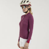 Maillot mujer manga larga Rh+ Aries - Bordeaux