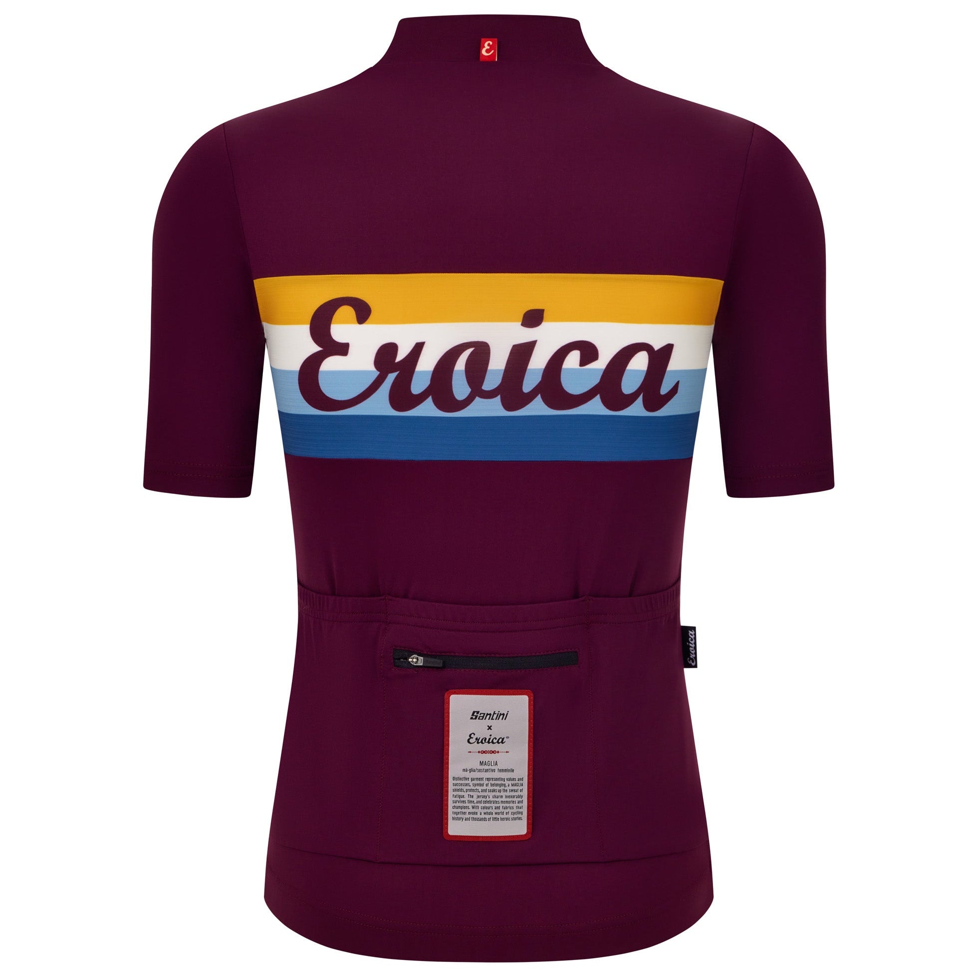 Santini Eroica Timo jersey - Bordeaux