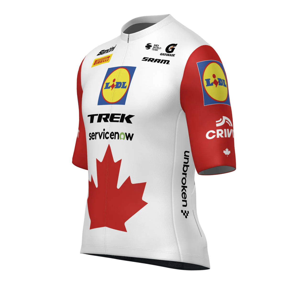 Santini LIDL-TREK Short Sleeve Jersey Canadian Champion 2026
