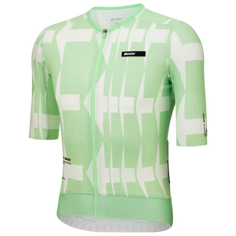 Maillot Santini Mads Pedersen Momentum Series - Vert blanc