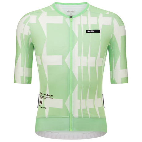 Maillot Santini Mads Pedersen Momentum Series - Vert blanc