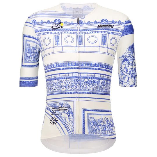 Maillot Santini Tour de France Arc de Triomphe - Blanc