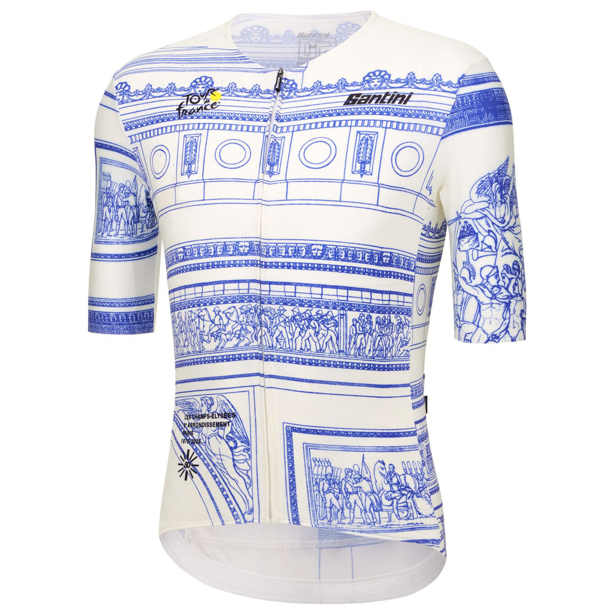 Maglia Santini Tour de France Arc de Triomphe - Bianco Santini
