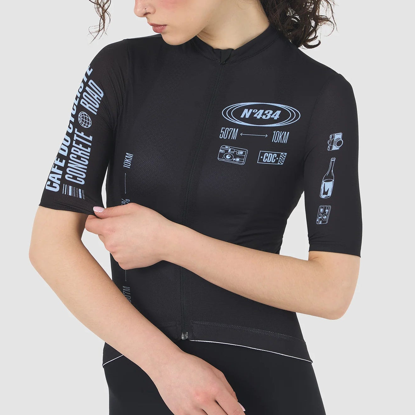 Cafe du Cycliste Eze women jersey - Black