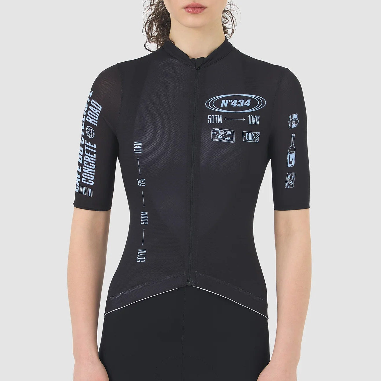 Cafe du Cycliste Eze women jersey - Black