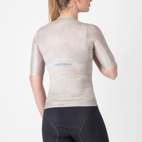 Camiseta mujer Castelli Aero Race 8S - Beige