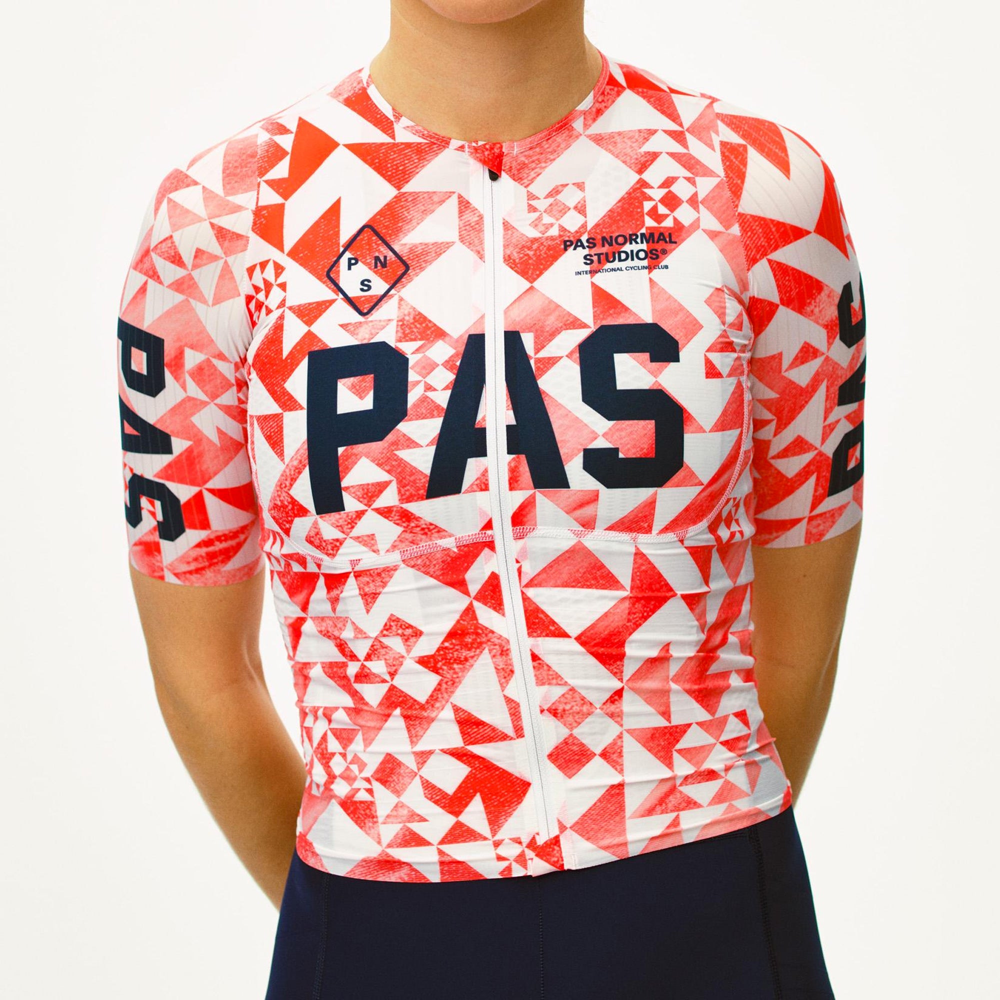 Pas Normal Studios Mechanism Origami woman jersey - Red | All4cycling