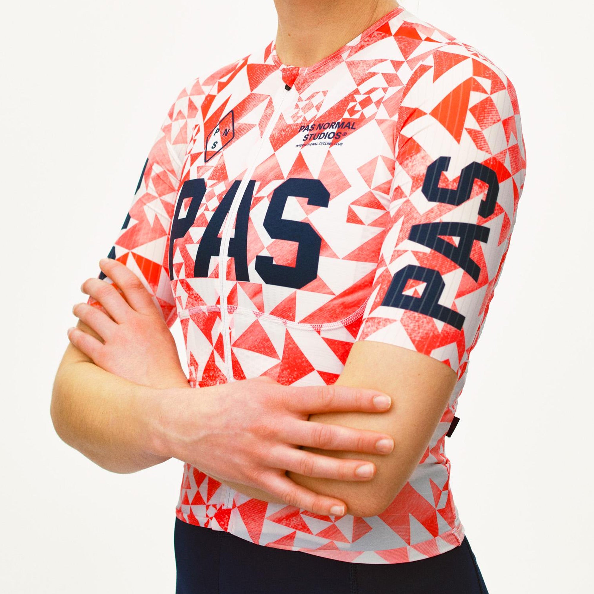Pas Normal Studios Mechanism Origami woman jersey - Red | All4cycling