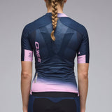 Maillot femme Q36.5 Gregarius Pro Collar Fade - Bleu