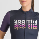Maglia donna Sportful Supergiara 2 Logo - Blu Sportful