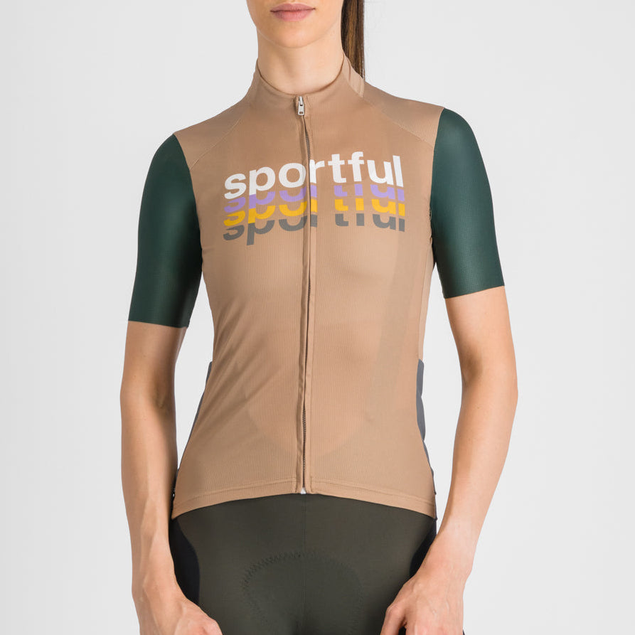 Maglia donna Sportful Supergiara 2 Logo - Marrone Sportful