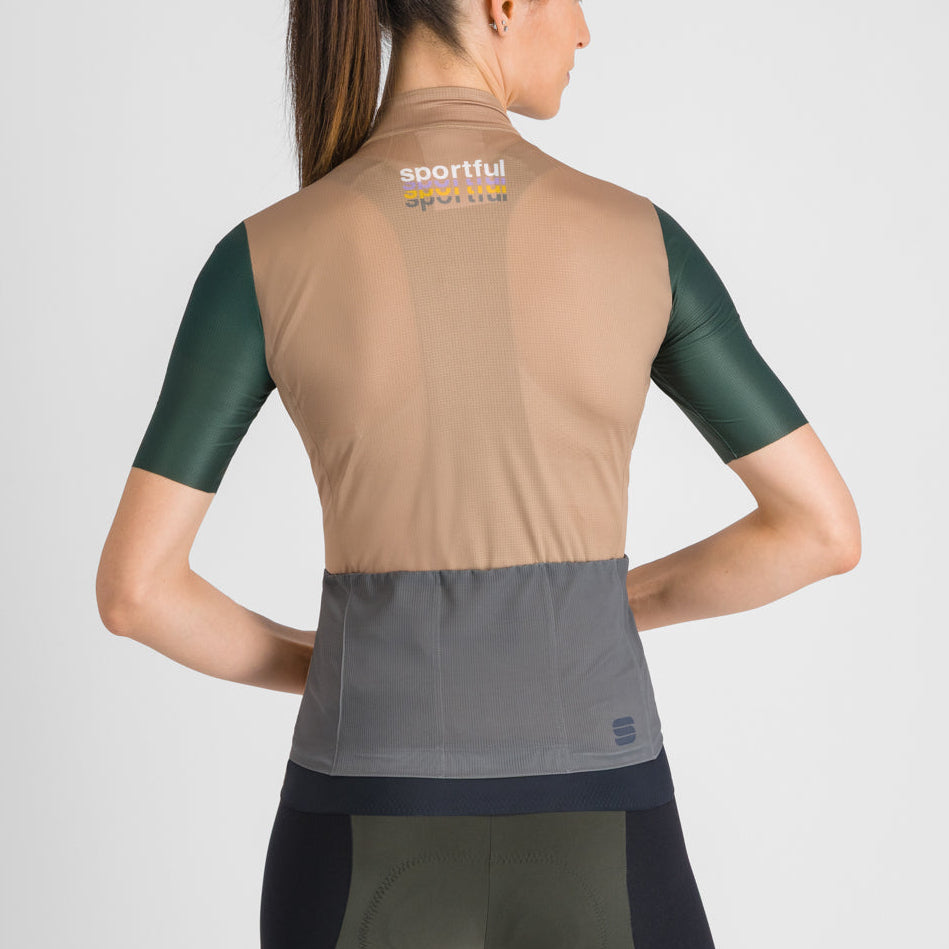 Maglia donna Sportful Supergiara 2 Logo - Marrone Sportful