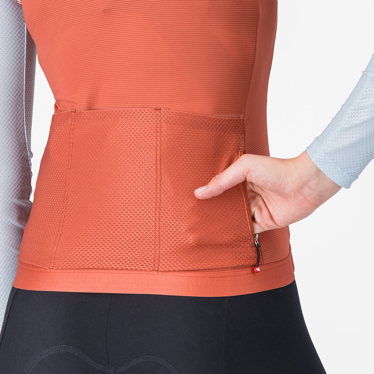 Maglia donna maniche lunghe Castelli Corretto - Arancio Castelli
