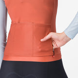 Maglia donna maniche lunghe Castelli Corretto - Arancio Castelli