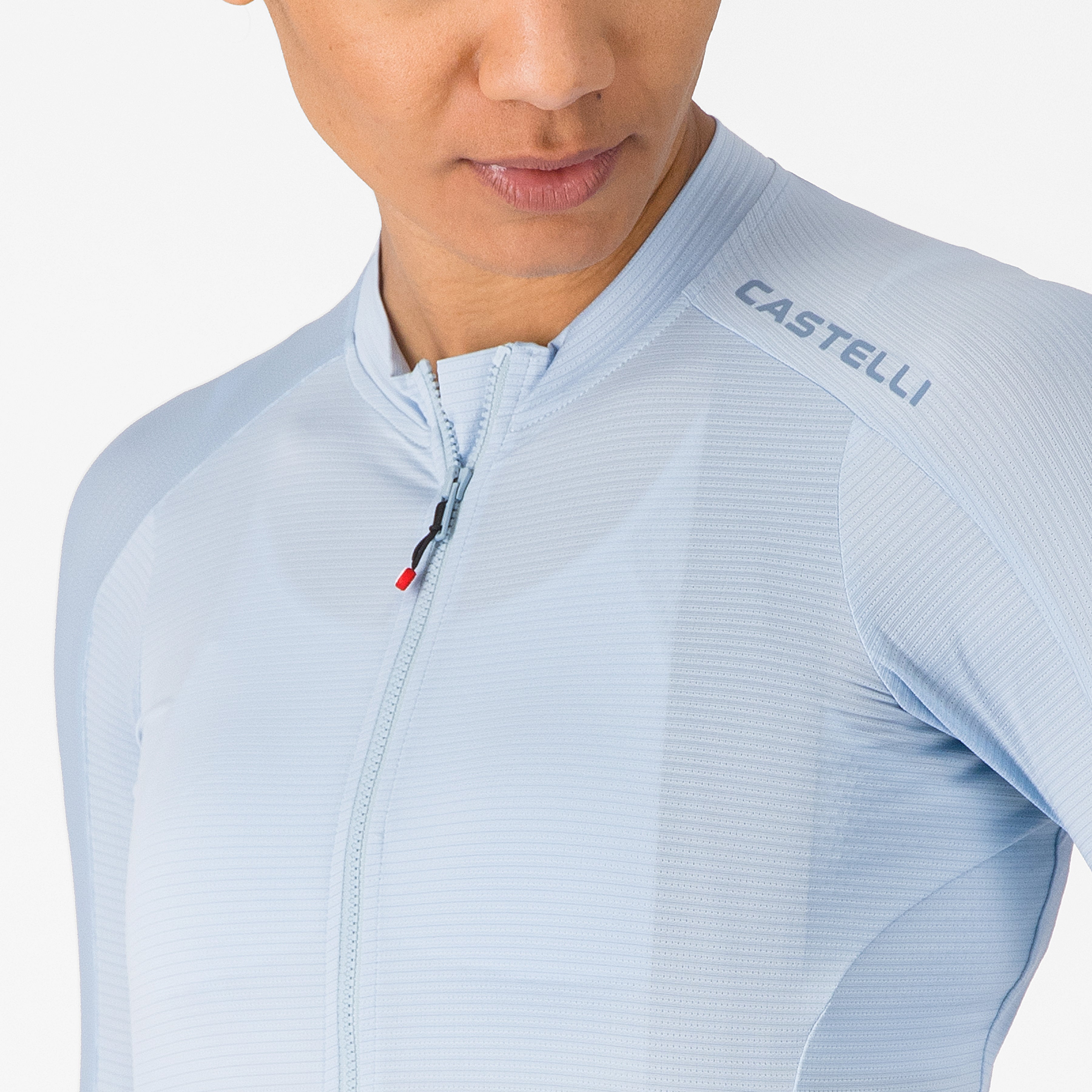 Maglia donna maniche lunghe Castelli Espresso 2 - Azzurro Castelli