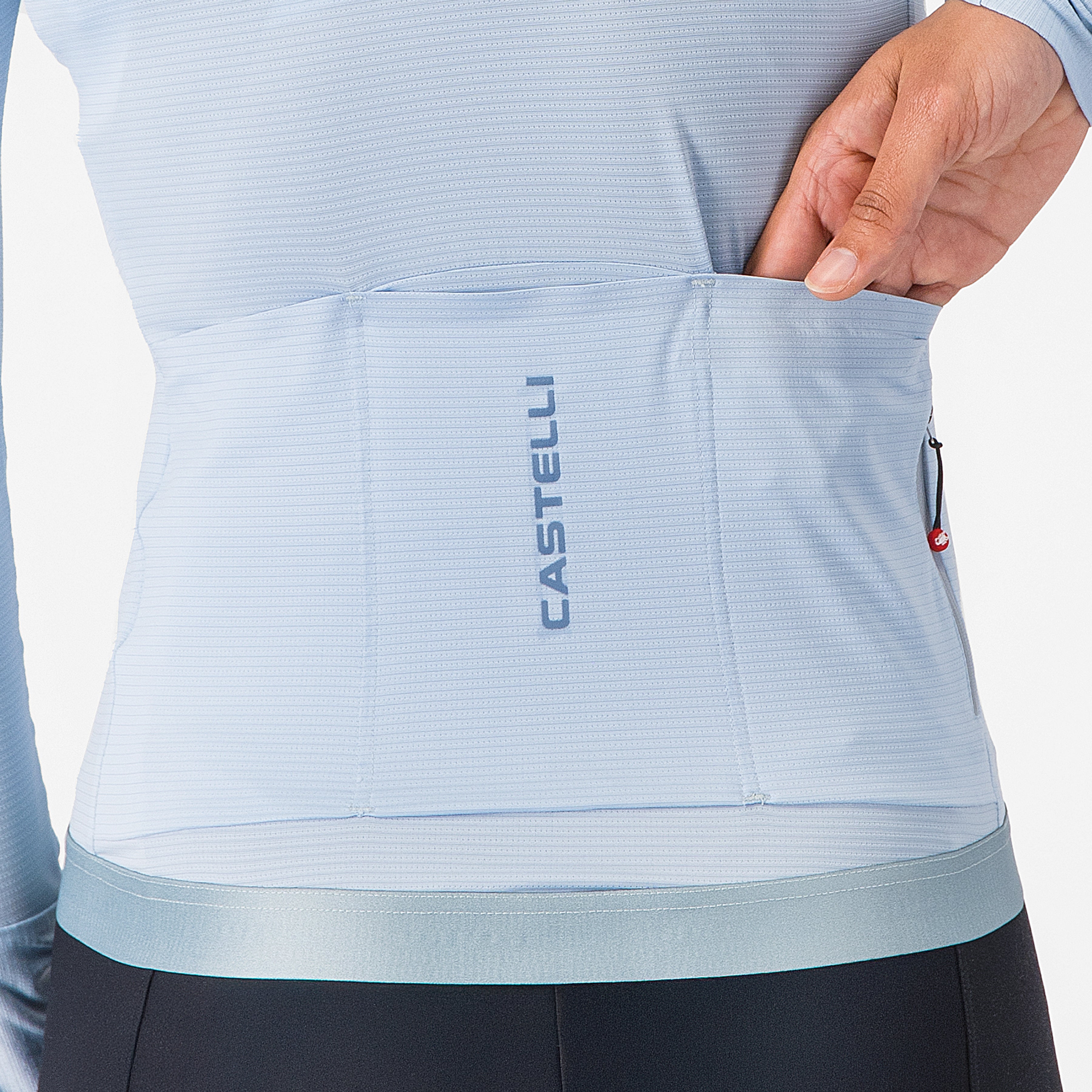 Maglia donna maniche lunghe Castelli Espresso 2 - Azzurro Castelli