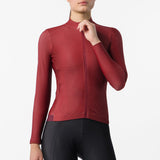 Maillot femme manches longues Castelli Espresso Thermal 2 - Rouge