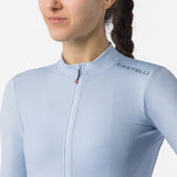 Maglia donna maniche lunghe Castelli Espresso Thermal 2 - Azzurro Castelli