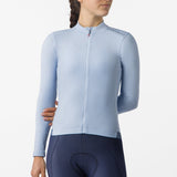Maglia donna maniche lunghe Castelli Espresso Thermal 2 - Azzurro Castelli