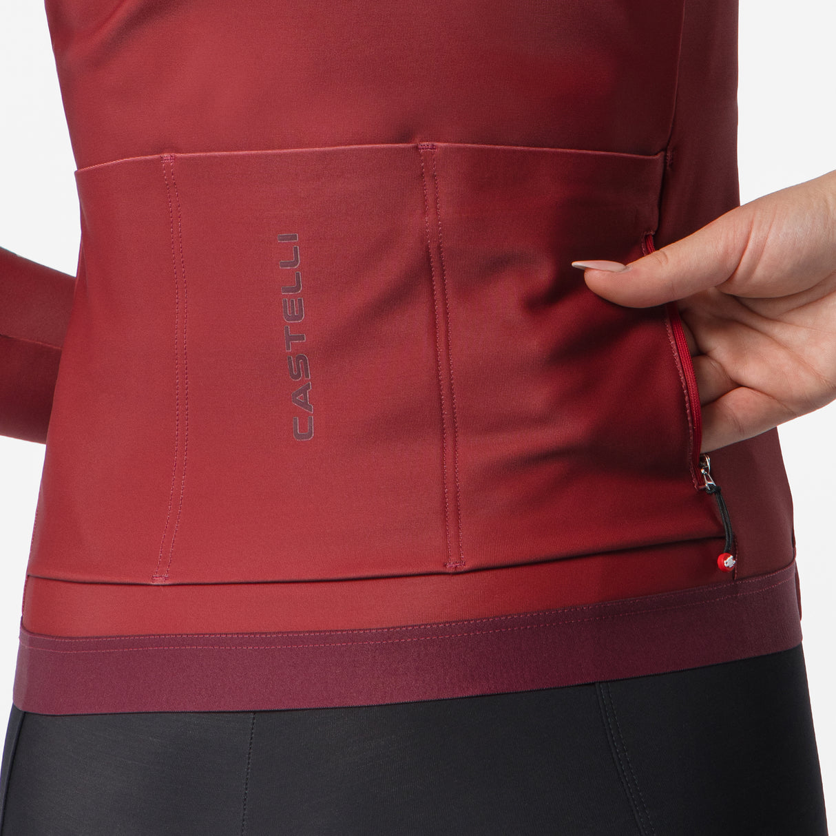 Maillot femme manches longues Castelli Espresso Thermal 2 - Rouge
