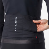 Castelli Thermowoven frau langarmtrikot - Schwarz