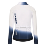 Maillot femme manches longues Q36.5 Gregarius Hybrid Collar Fade - Blanc
