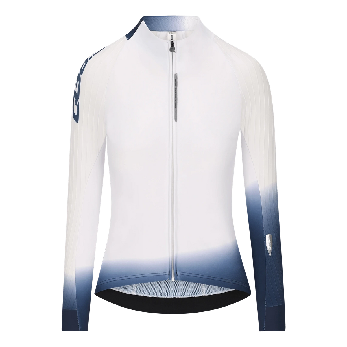 Maillot femme manches longues Q36.5 Gregarius Hybrid Collar Fade - Blanc