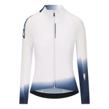 Maillot femme manches longues Q36.5 Gregarius Hybrid Collar Fade - Blanc