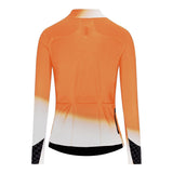 Maglia donna maniche lunghe Q36.5 Gregarius Hybrid Collar Fade - Arancio Q36.5