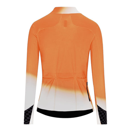 Maglia donna maniche lunghe Q36.5 Gregarius Hybrid Collar Fade - Arancio Q36.5