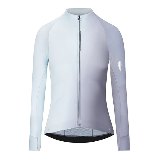 Maglia donna maniche lunghe Q36.5 Gregarius Hybrid Big Fade - Blu