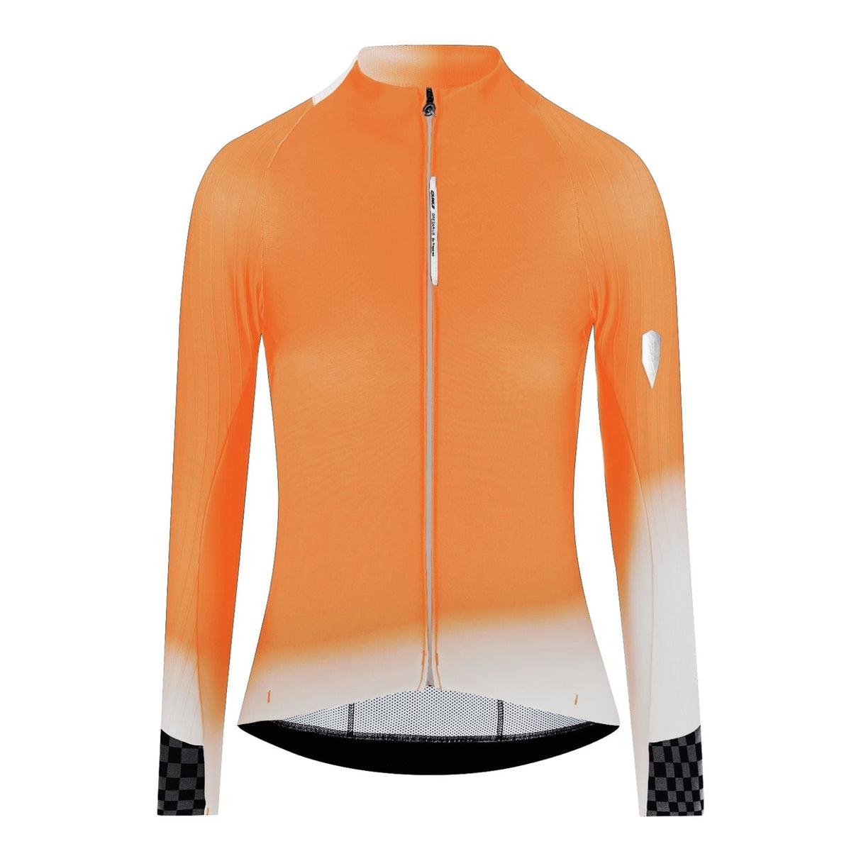 Maglia donna maniche lunghe Q36.5 Gregarius Hybrid Collar Fade - Arancio Q36.5