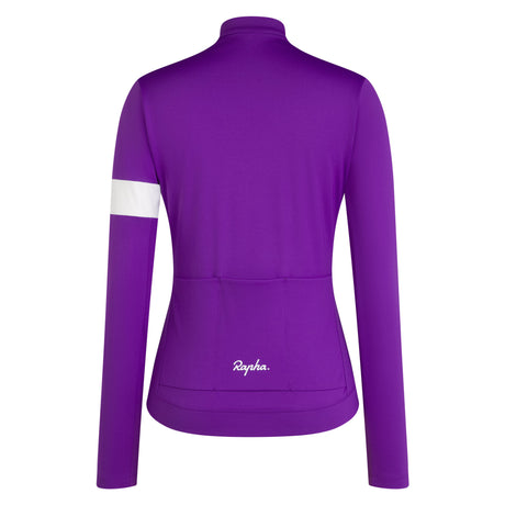 Maglia donna maniche lunghe Rapha Core - Viola bianco Rapha