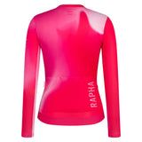 Maglia donna maniche lunghe Rapha Pro Team Lightweight 3 Surface Print - Rosa Rapha